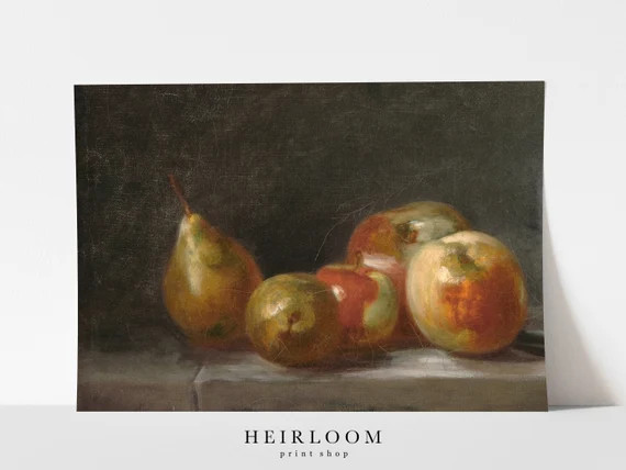 Fruit Still Life  Apple Painting  Fruit Prints  Canvas | Etsy Canada | Etsy (CAD)