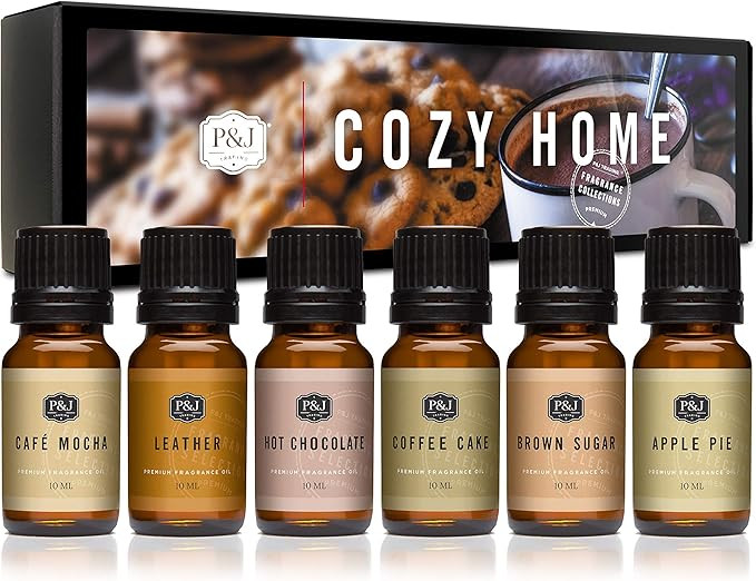 P&J Trading Fragrance Oil | Cozy Home Set of 6 - Scented Oil for Soap Making, Diffusers, Candle M... | Amazon (US)