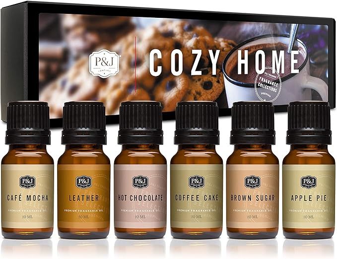 P&J Trading Fragrance Oil | Cozy Home Set of 6 - Scented Oil for Soap Making, Diffusers, Candle M... | Amazon (US)