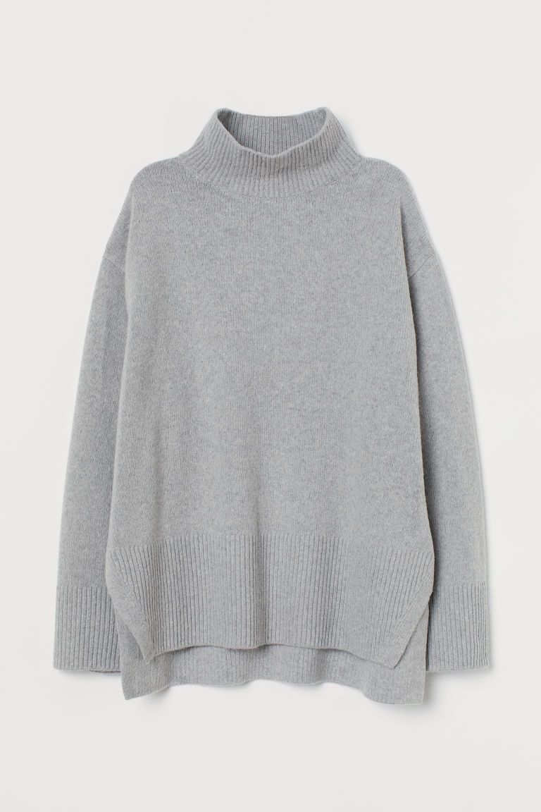 H & M - Knit Turtleneck Sweater - Gray | H&M (US)