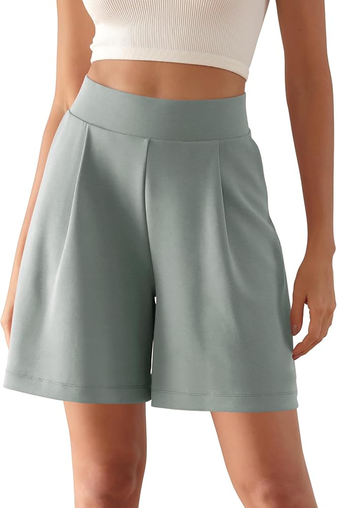 ODODOS Modal Soft Wide Leg Shorts for Women High Waist Casual Relaxed Shorts with Pockets-Inseam ... | Amazon (US)