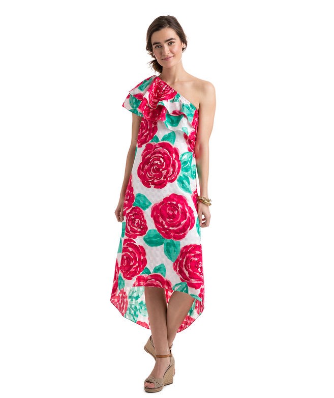 Run For The Roses One Shoulder Dress | Vineyard Vines