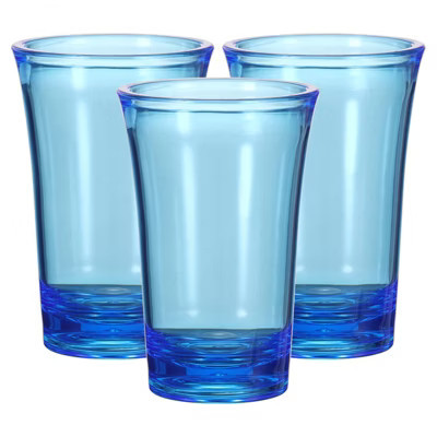 Unique Bargains Polystyrene Ombre Cocktail Spirits Shot Glasses Drinkware 1.2oz 3 Pcs Blue | Target