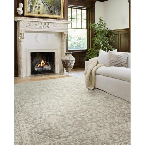 Livabliss x Nabela Noor Home Maan Traditional Medallion Area Rug, 7'10" x 10',Grey | Amazon (US)