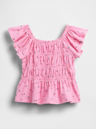 Baby & Toddler Smocked Flutter-Sleeve Top | Gap (CA)