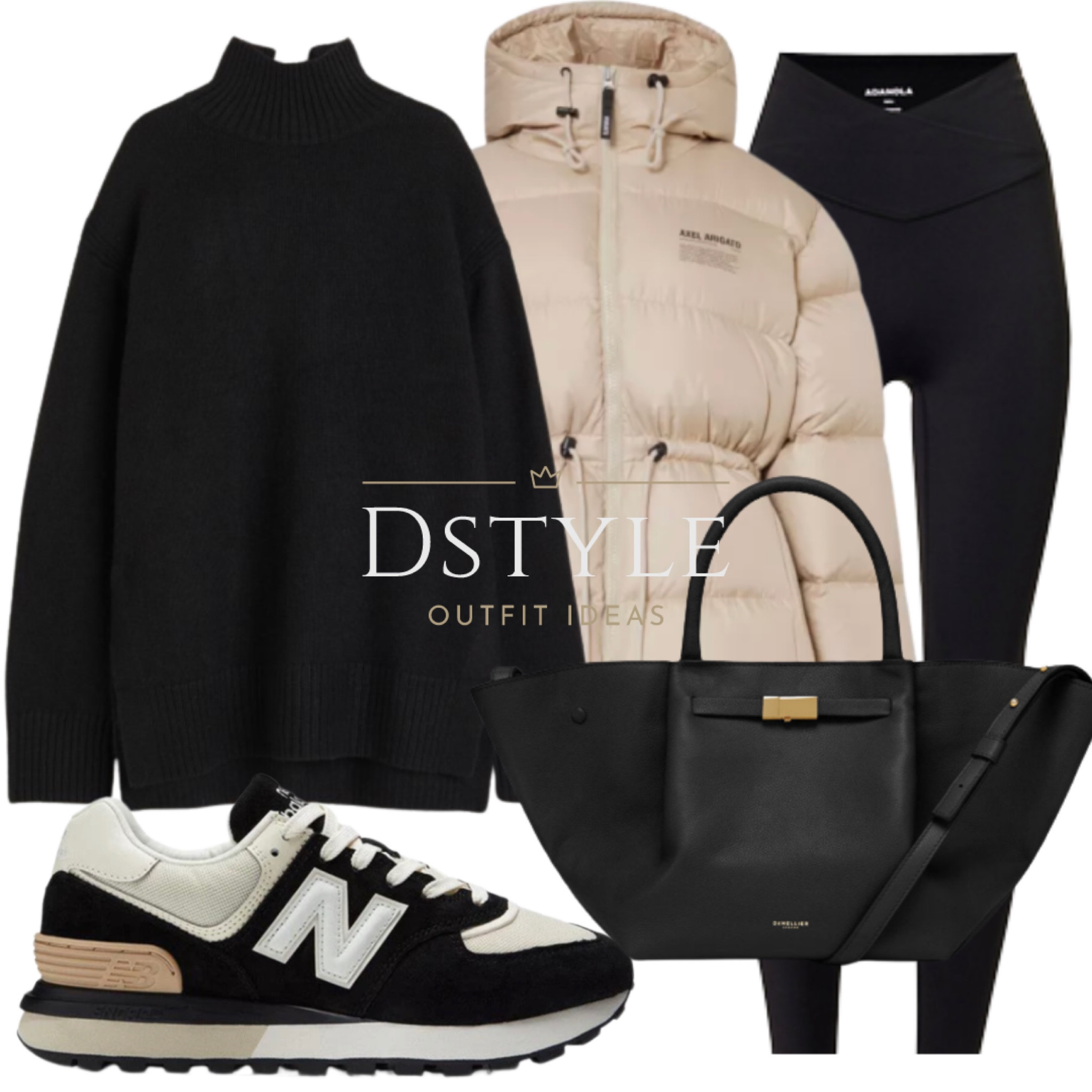 The perfect blend of warmth and style: an oversized black sweater, leggings and a cozy pale-beige down jacket. Complete the look with matching New Balance kicks. ❄️👟 #OOTD #WinterFashion #AthleisureWear #winterOutfit

#LTKstyletip #LTKSeasonal #LTKfindsunder50