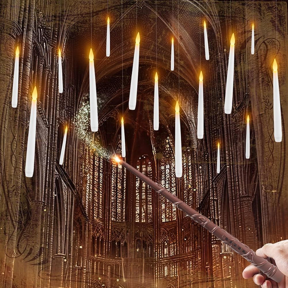 Raycare 20 Pcs Floating Candles with Wand, Hanging Candle with Timer, Magic Deco Candles Flickeri... | Amazon (US)