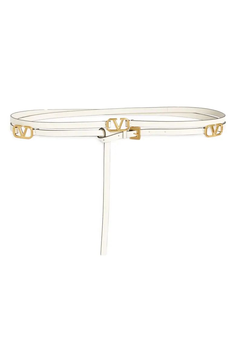 Valentino Garavani VLOGO Skinny Leather Wrap Belt | Nordstrom | Nordstrom