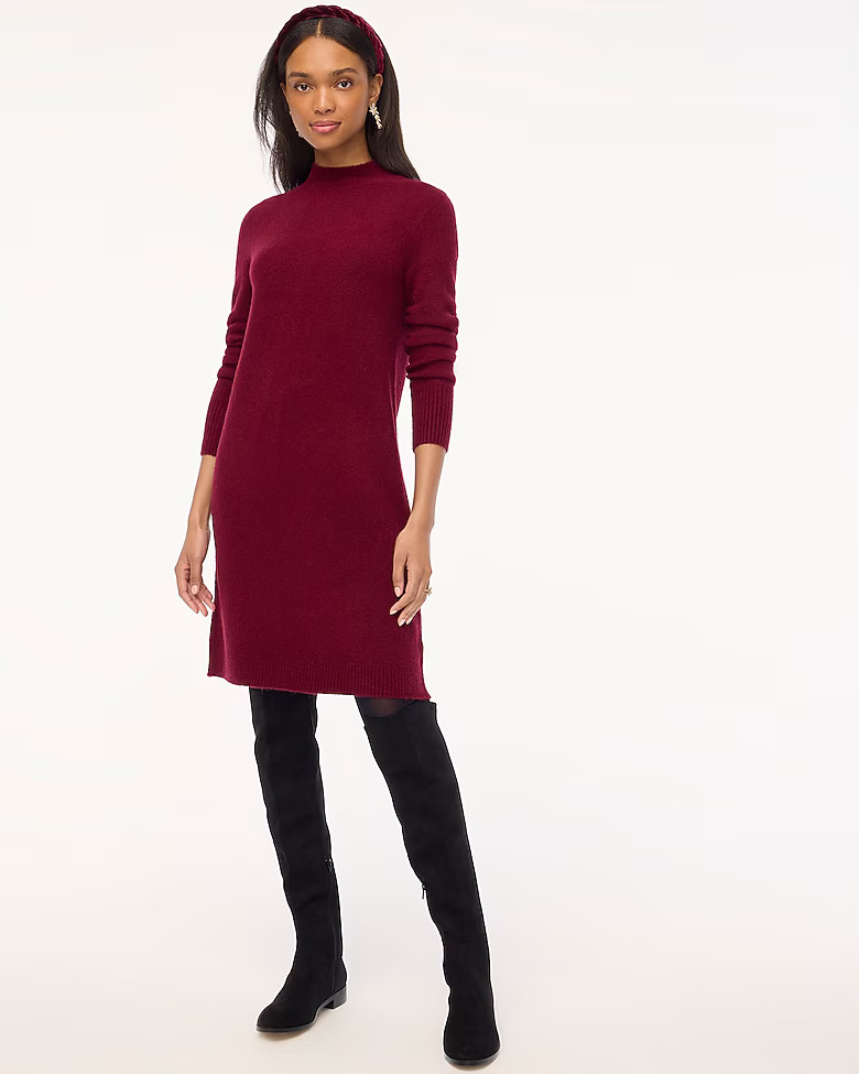 Mockneck sweater-dress in extra-soft yarn | J.Crew Factory
