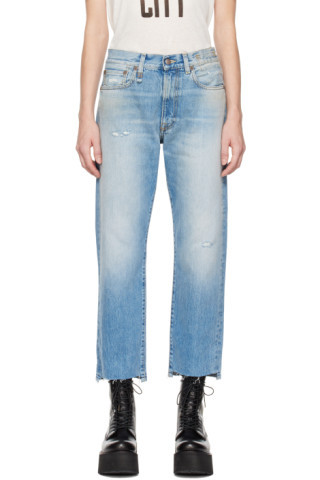 Blue Boyfriend Jeans | SSENSE