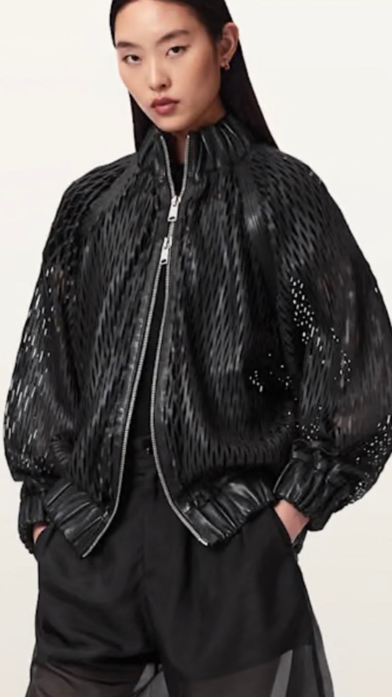DUAL RELAXED FIT LEATHER BOMBER JACKET

#LTKSeasonal #LTKootd #LTKWorkwear