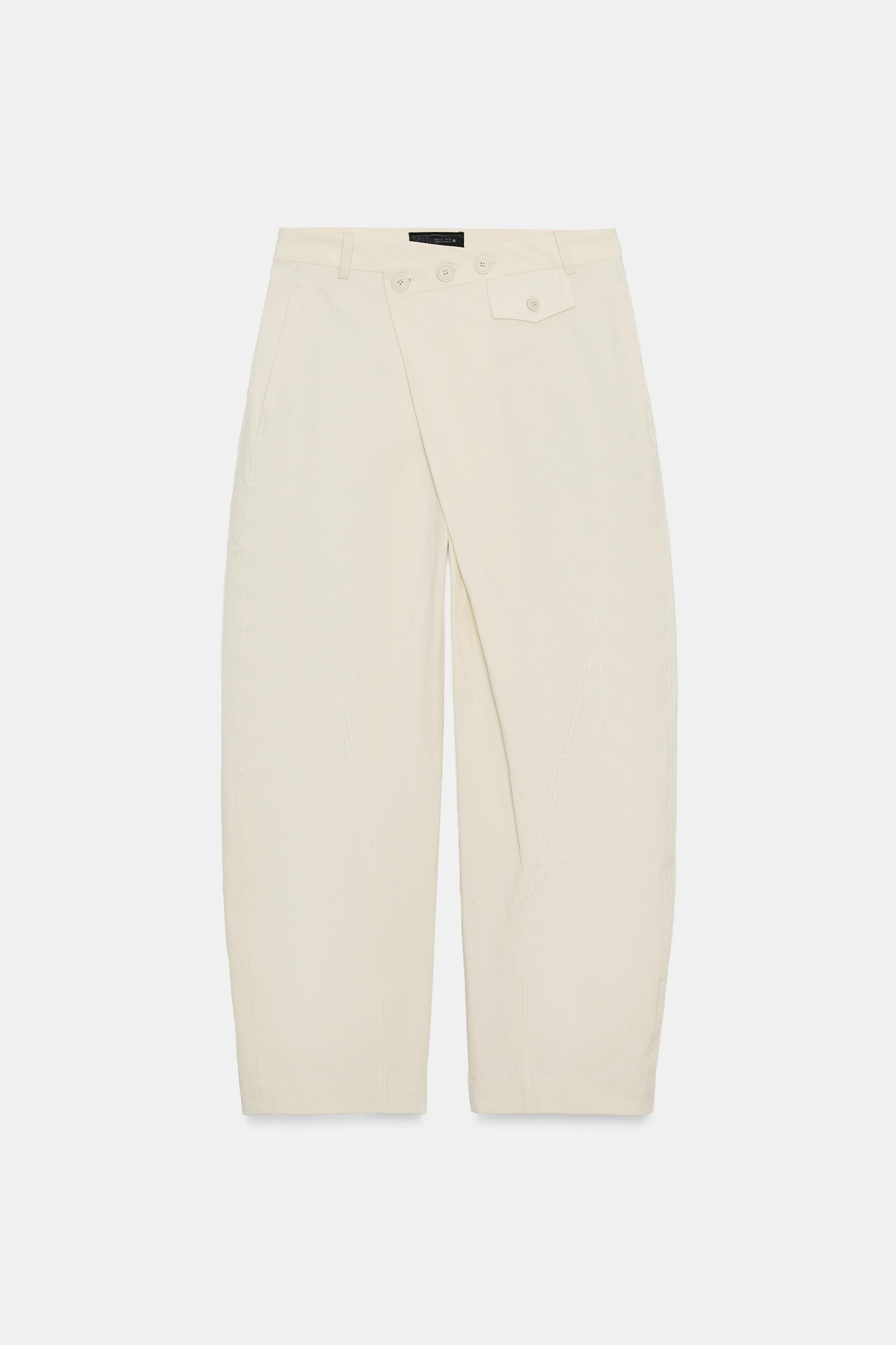 ZW COLLECTION WRAP TROUSERS WITH BUTTONS | Zara UK
