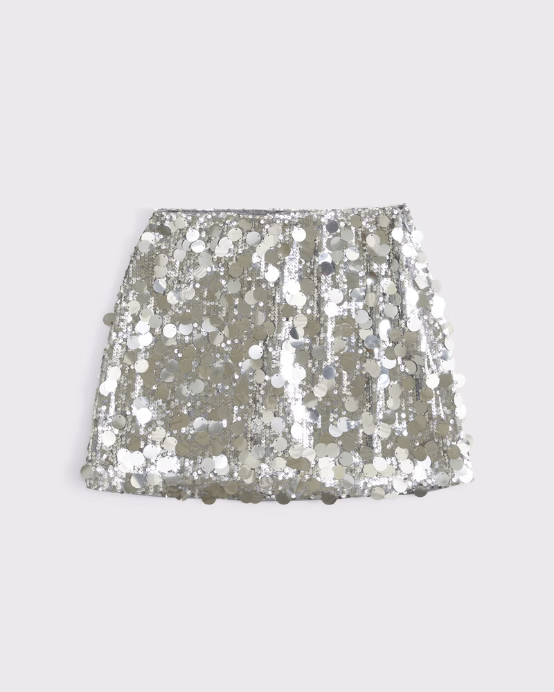 The A&F Scarlett Sequin Mini Skort | Abercrombie & Fitch (US)