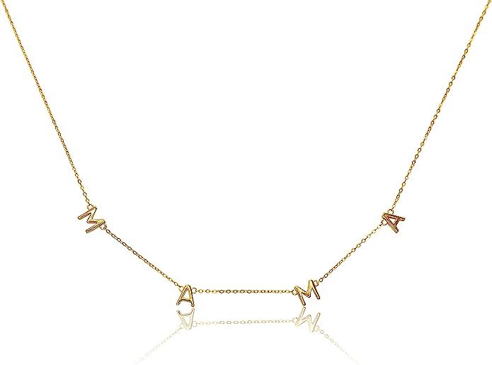 Benevolence LA Mama Necklace Dainty Necklace | 14k Gold Dipped Necklaces for Women, Gifts for Mom... | Amazon (US)