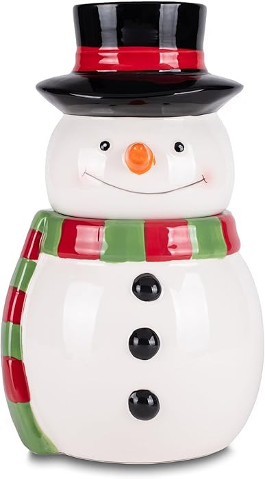 Dolomite Ceramic 11 x 6.5 Christmas Cookie & Candy Jar with Airtight Lid: Perfect for Kitchen Can... | Amazon (US)