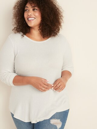 Women's Plus / TopsRelaxed Plus-Size Plush-Knit Tunic Tee | Old Navy (US)