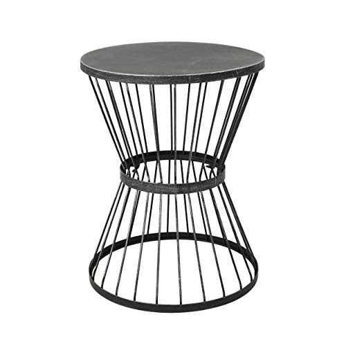 Christopher Knight Home Lassen Outdoor 16" Iron Side Table, Matte Black | Amazon (US)
