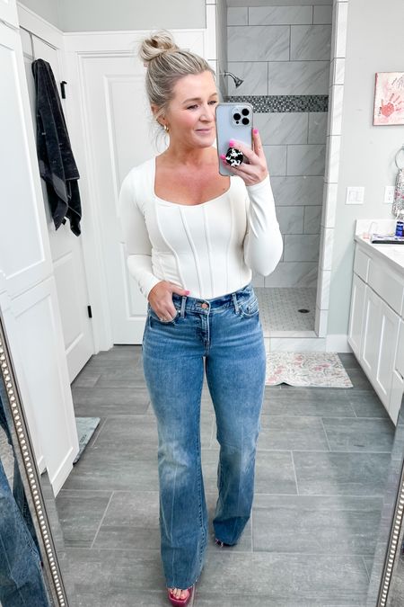 Step out in flares this spring season. So fun to bring this style back. I’m wearing my smaller size. I got the regular length and I cut them to the length of my liking. Grab them today while they’re only $45

#LTKunder50 #LTKFind #LTKsalealert