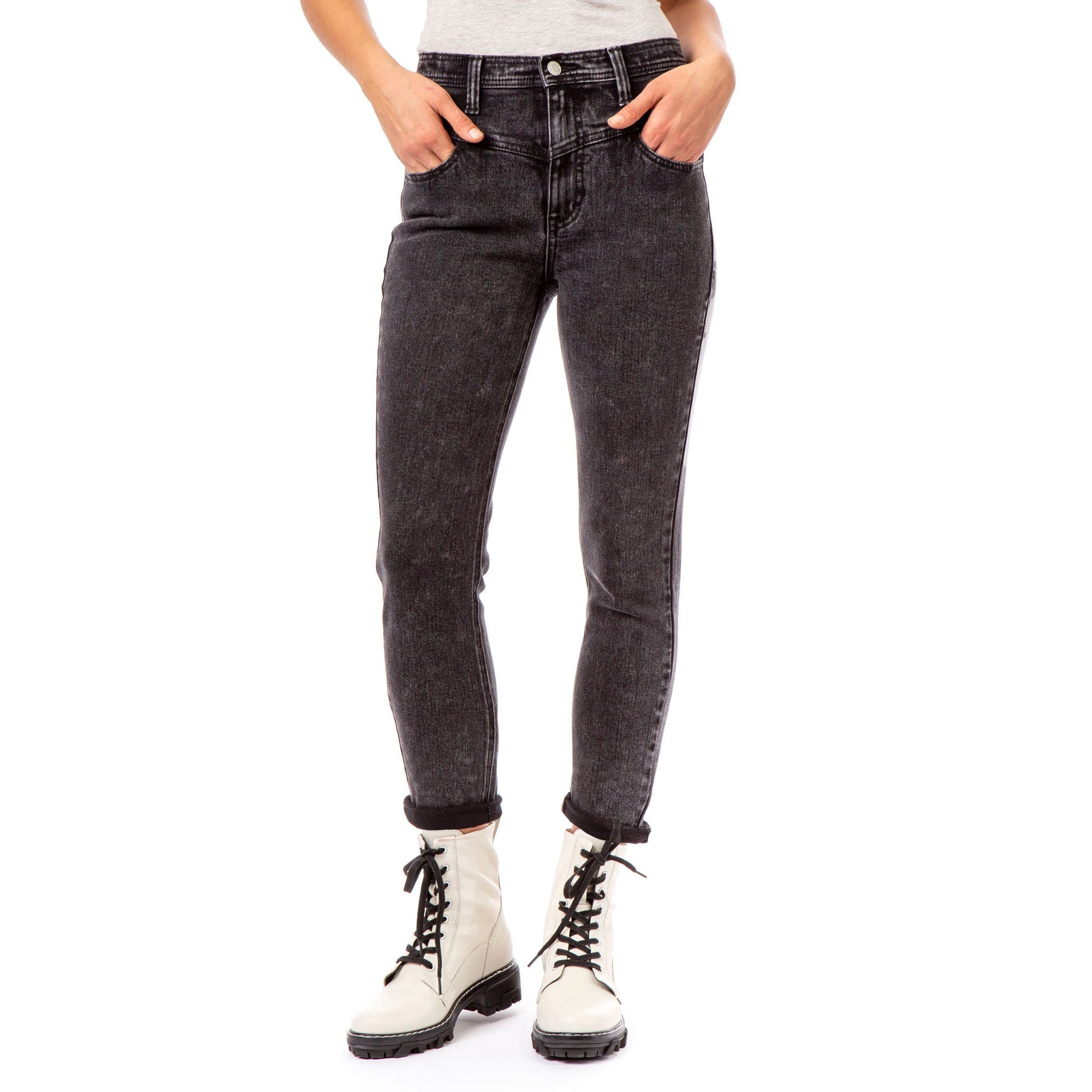 Jordache Vintage Cher High Rise Yoke Front Mom Jean Women's | Walmart (US)