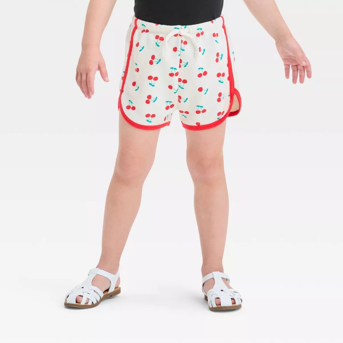 Grayson Mini Toddler Girls' Cherry Shorts - Off-White 12M | Target