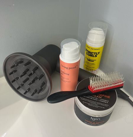 my curly hair routine products
