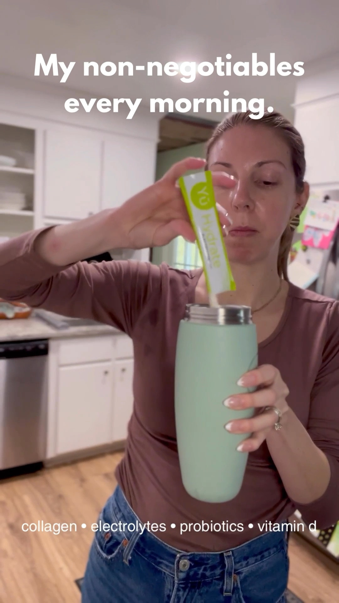 My non-negotiables every morning lately.

A quick wellness drink, a couple powder shots, vitamin D for baby through my milk, and a probiotic yogurt. Simple things that help me feel a little more like myself. 🤍

If you’re in a busy season of life, small routines matter.

You can get my Yu supplements with my code THRIFTY.

#momroutine #morningroutine #momlife #postpartumwellness #breastfeedingmom #dailyhabits #wellnessroutine #momofboys #simplehabits

#LTKmorningroutine #LTKdayinmylife #LTKmomlife