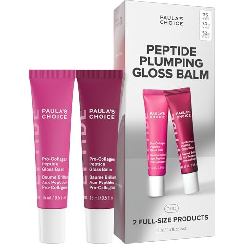 Paula’s Choice Peptide Plumping Gloss Balm Duo, Pro-Collagen Peptide Gloss Balm, One Clear & One Tinted, Plumps, Hydrates & Smooths Lips, Sheer & Glossy Finish for Fuller Lips, Cruelty-Free, Set of 2 | Amazon (US)