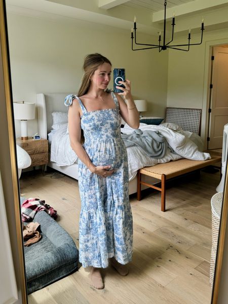 Bump friendly dress option for a wedding shower. Shocked I found this on Amazon. Wearing a medium at 25 weeks pregnant. It comes in pink as well!

#LTKBump #LTKStyleTip