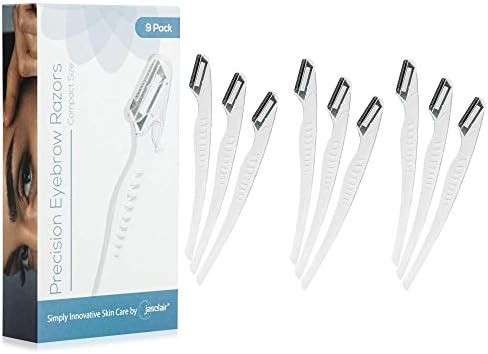 Touch-Up Eyebrow Razor - (9 Count) Precision Dermaplaning Tool for Brow, Face and Peach Fuzz Hair... | Amazon (US)