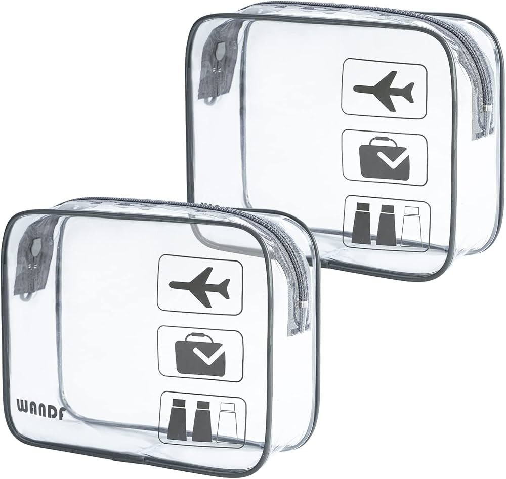 TSA Approved Clear Travel Toiletry Bag wih Zippers Carry-on Travel Accessories Quart Size Toiletr... | Amazon (US)