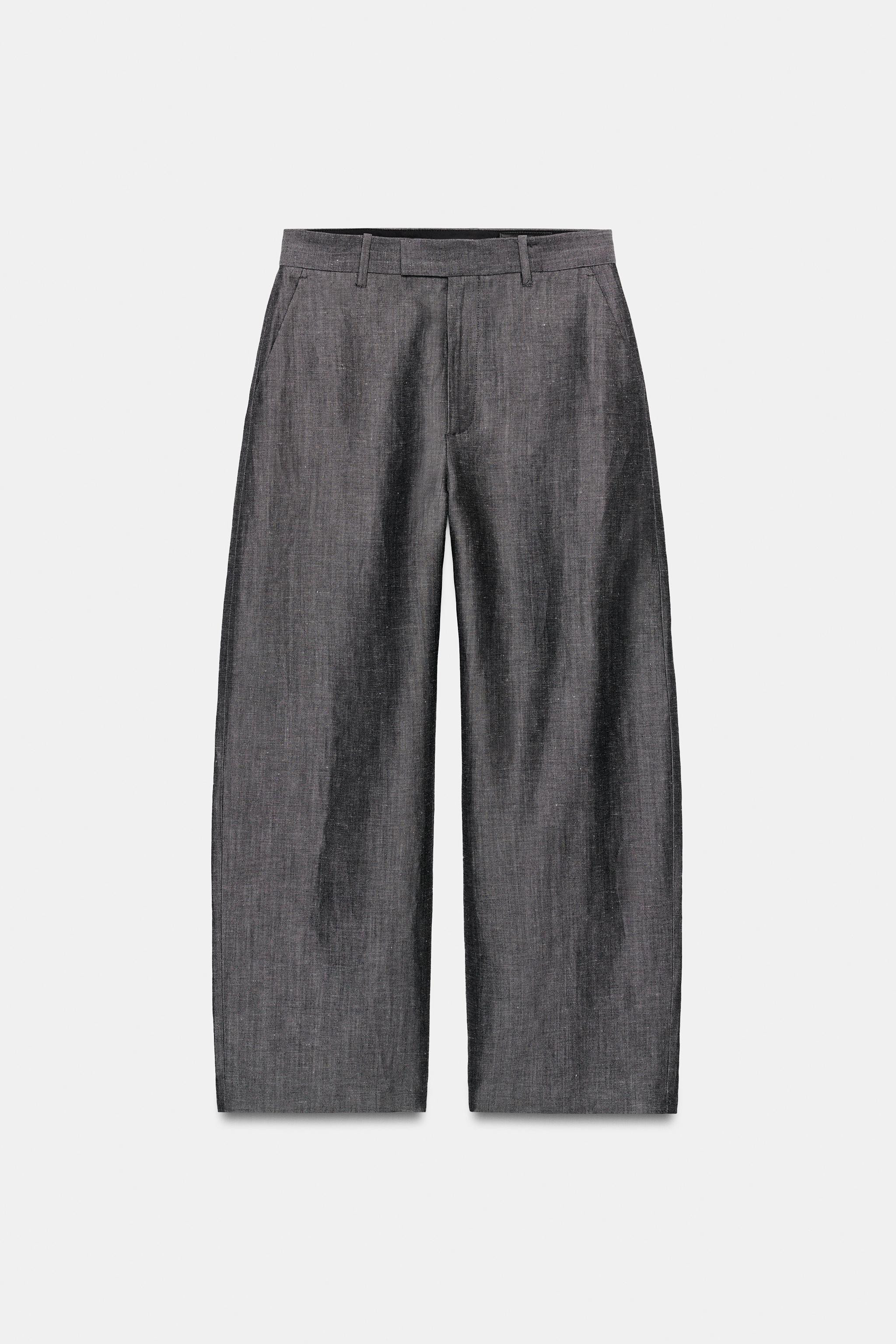 ZW COLLECTION Linen Blend Wide-Leg Pants | Zara US