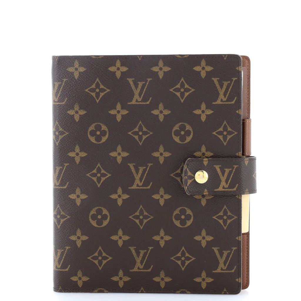 Ring Agenda Cover Monogram Canvas GM | Rebag