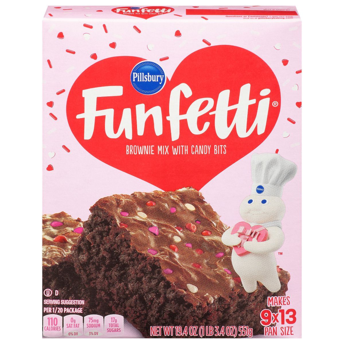 Pillsbury Baking Funfetti Chocolate Fudge Brownie Mix - 19.4oz | Target