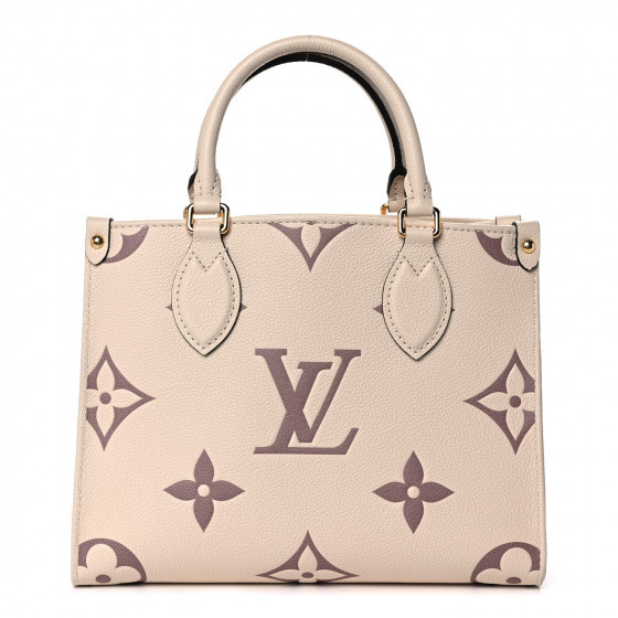 LOUIS VUITTON Empreinte Monogram Giant Onthego PM Creme Bois De Rose | FASHIONPHILE (US)
