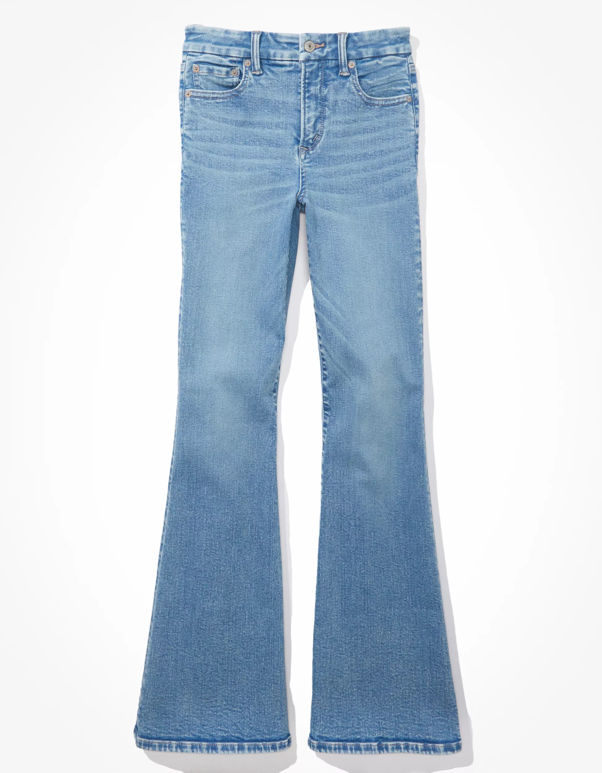 AE Luxe Super High-Waisted Flare Jean | American Eagle Outfitters (US & CA)