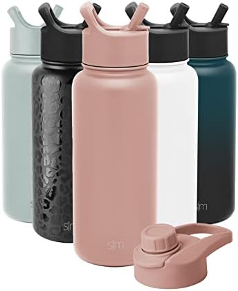 Simple Modern Water Bottle with Straw and Chug Lid Vacuum Insulated Stainless Steel Metal Thermos... | Amazon (US)