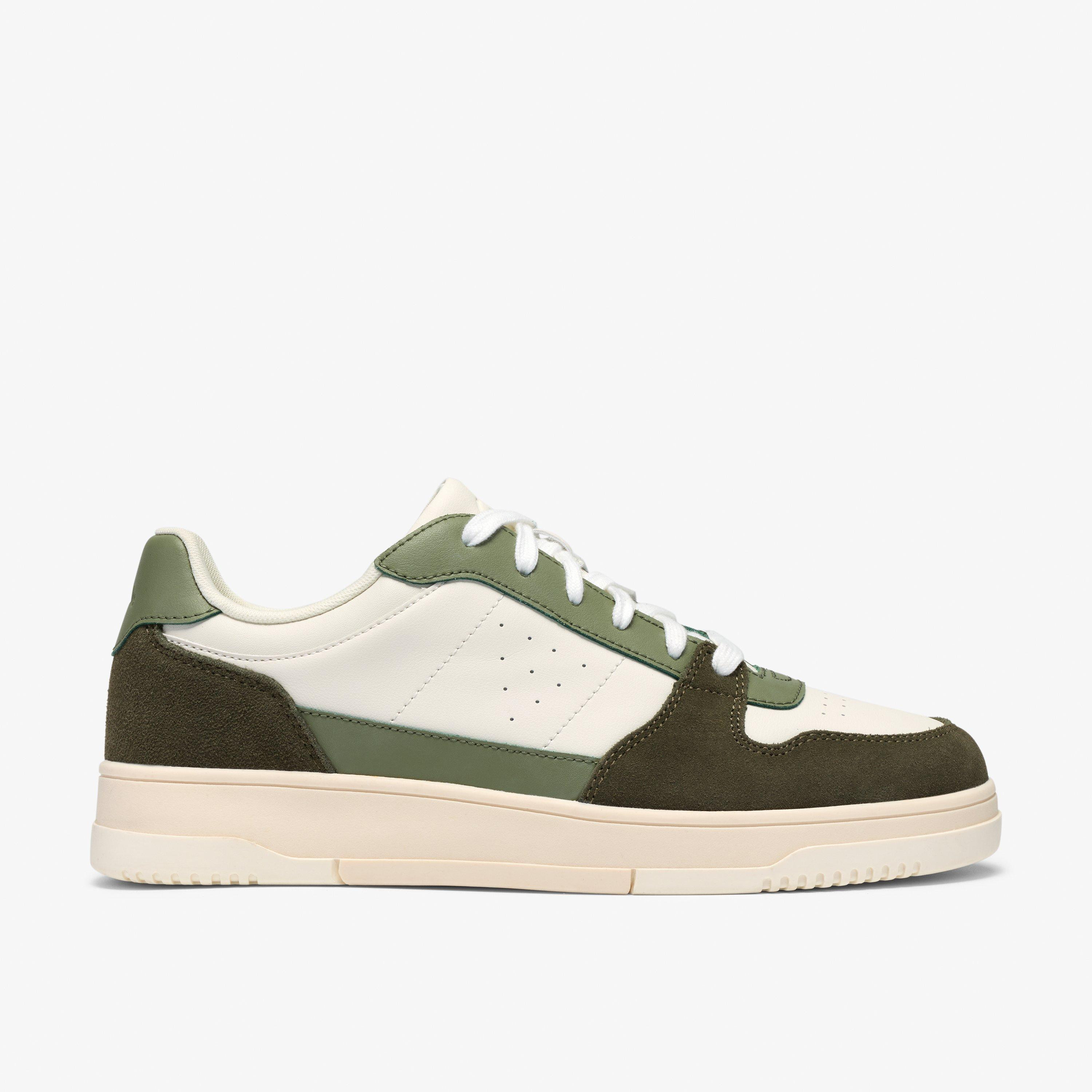 Mens Newick Lace Green Combination Sneakers | Clarks | Clarks (US)