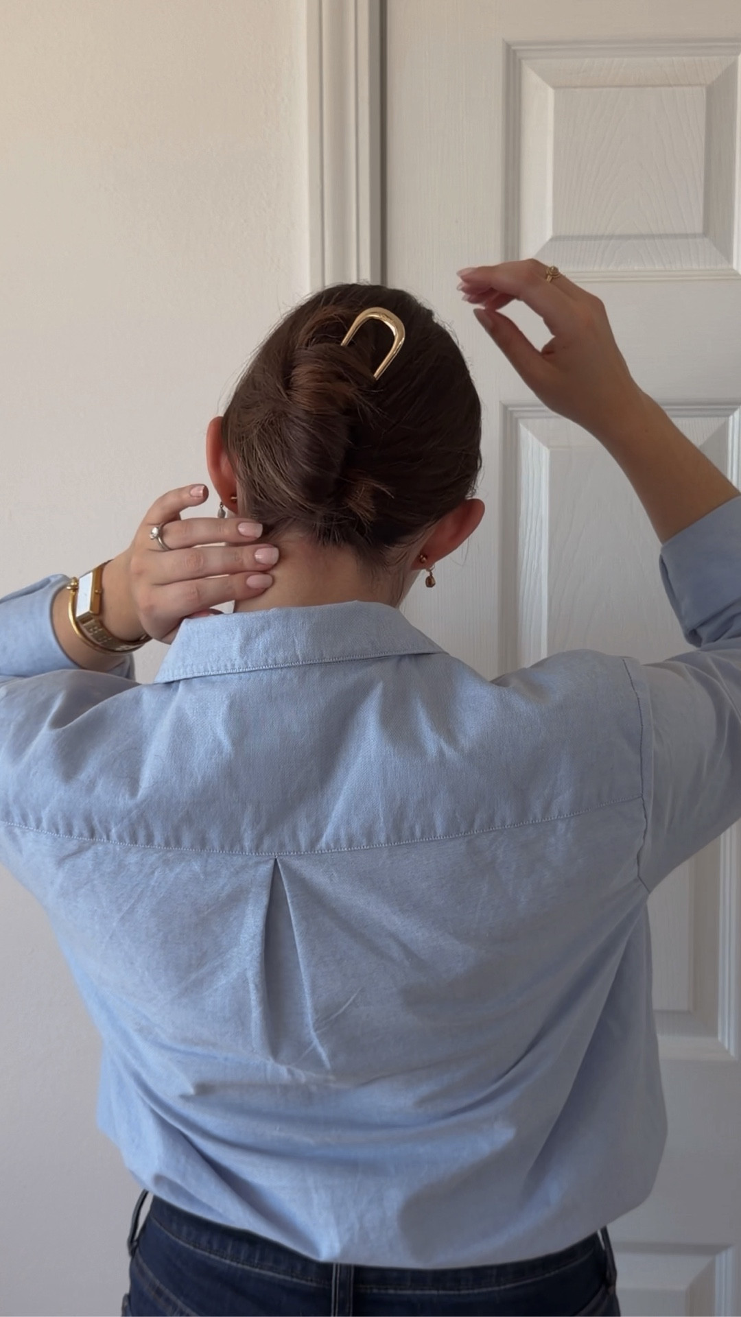 The French Hair Pin Updo, My Everyday Method 🤍

There are a few different techniques for a French hair pin updo, this is the one I use most often! 

How I do it: - Brush hair back and keep it relaxed - Gather into a low pony shape - Twist upward and tuck the ends - Insert the pin close to the scalp and weave it straight down - Gently loosen for volume

Timeless, secure, and done in under a minute! 

Save to recreate later, and find the full step by step plus shop my favorite hair accessories on maevawithamour.com - link in bio ✨

With Amour, M.

Pin I used linked her and on sale for $7.97!

#LTKootd #LTKgrwm #LTKBeauty