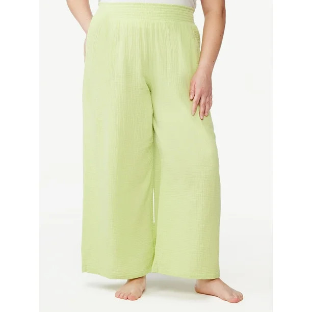Joyspun Women's Gauze Sleep Pants, Sizes S to 3X | Walmart (US)