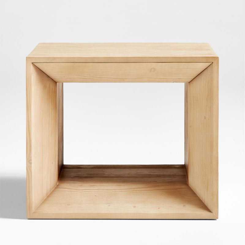 Vernon Natural Wood Side Table with Drawer + Reviews | Crate & Barrel | Crate & Barrel