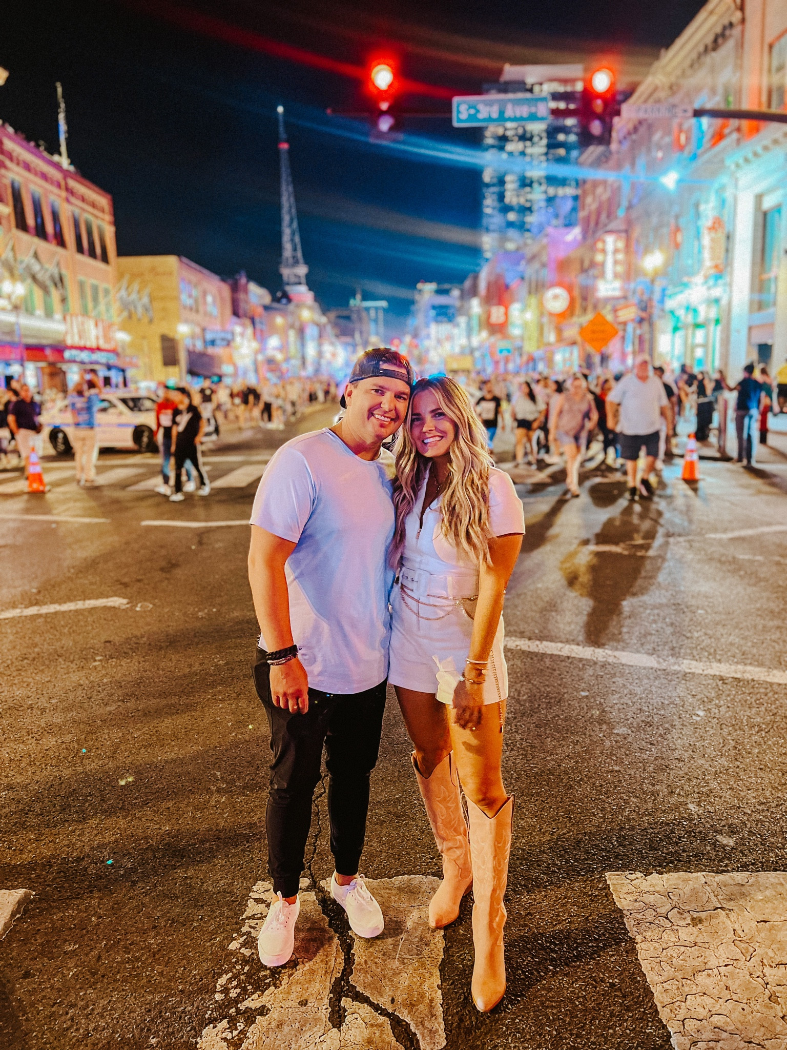 Romper & boots are from Show Me Your Mumu! Size down on the romper! I’m wearing an xs. #nashville #nashvilleoutfit #countryconcert 