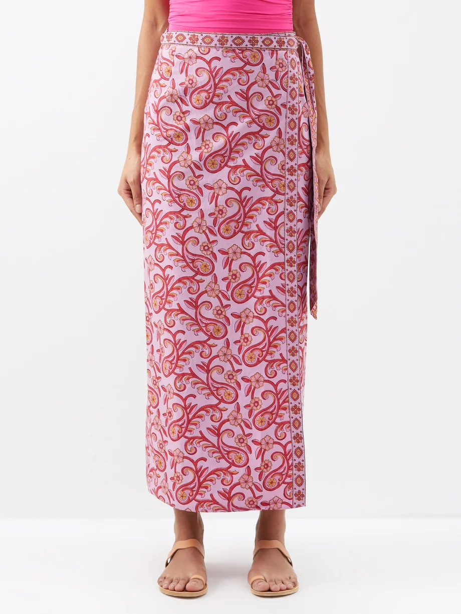 BotehKiki Nazar printed-cotton maxi skirt | Matches (US)