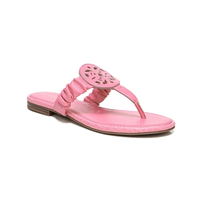 CIRCUS NY Womens Pink Ruched Cushioned Camara Round Toe Slip On Thong Sandals 6.5 M | Walmart (US)