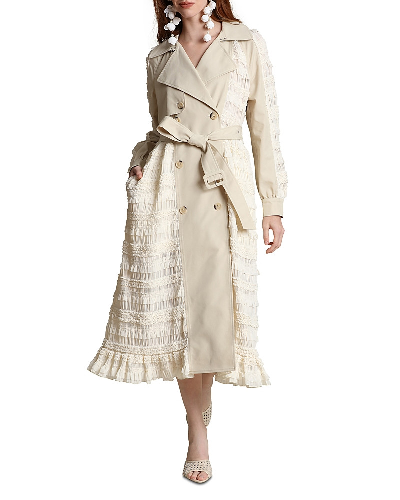 Avec Les Filles Mixed Media Feminine Trench Coat | Bloomingdale's (US)