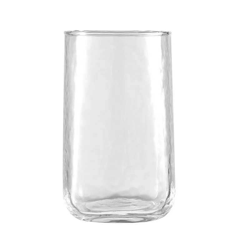 Better Homes & Gardens Square Hammered Glass Tumbler, Tall | Walmart (US)