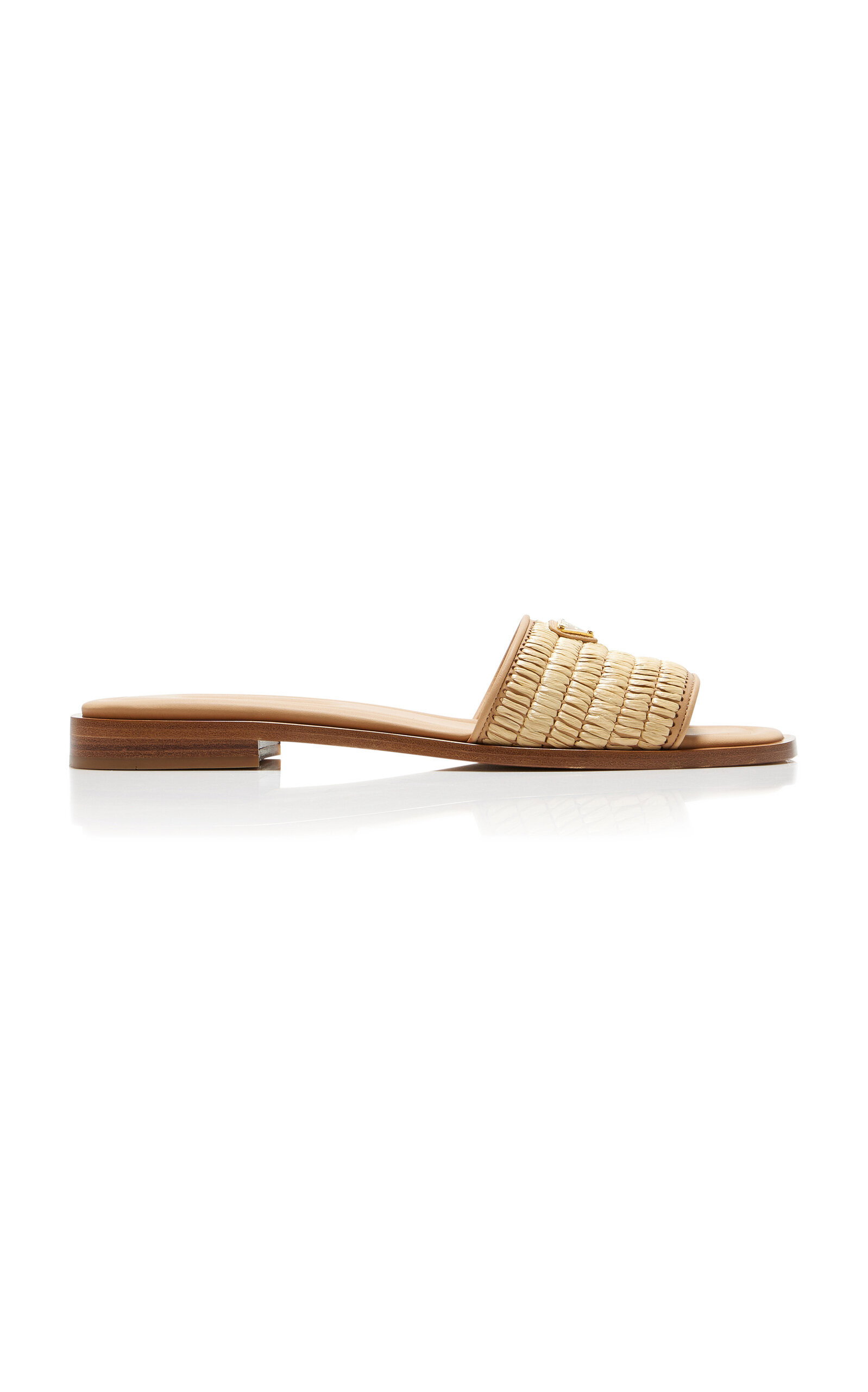 Prada - Raffia Sandals - Neutral - IT 38 - Moda Operandi | Moda Operandi (Global)
