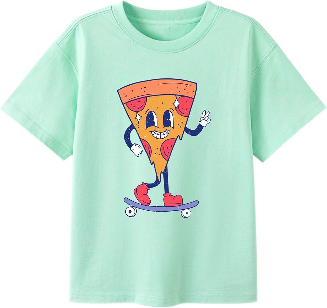 Boys Girls Safari Animal Kids Shirt Cowboy Funny Pizza Toddler Graphic Tee Cute Safari Vehicle T ... | Amazon (US)