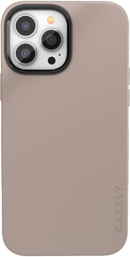Casely Case Compatible with iPhone 14 Pro Max | Taupe on Nude | Neutral Solid Beige Aesthetic Cream  | Amazon (US)
