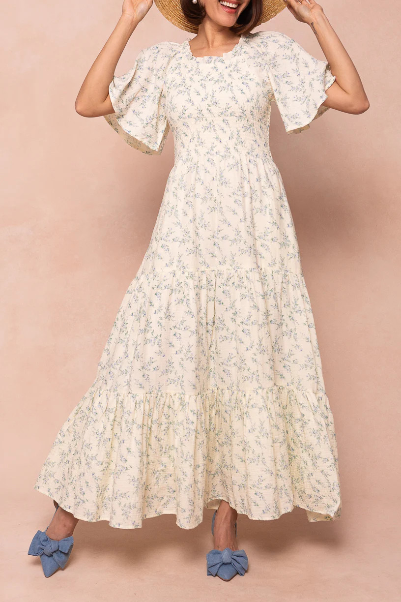 Jovie Dress in Blue Floral | Ivy City Co