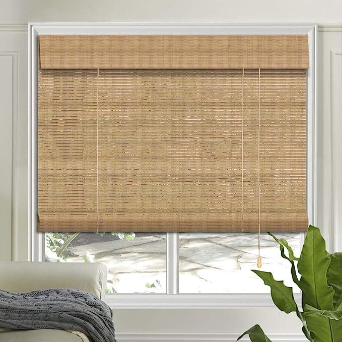 LETAU Wood Window Shades Blinds, Bamboo Light Filtering Roller Shades, Pattern 12 | Amazon (US)